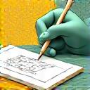 Bilde av en designer som skisserer klesplagg med Bergen-inspirerte mønstre