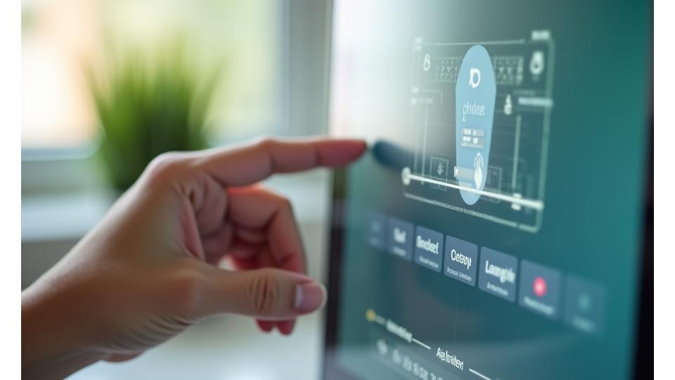 En hånd som trykker på en digital knapp med en grønnsaksdesign, symboliserer brukerens valg og kontroll over personlige data, i samsvar med GDPRprinsipper i et nordisk design.