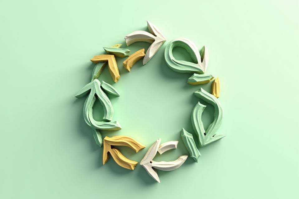 Illustrasjon av sirkulær økonomimodell for tekstiler med piler som viser gjenbruk og resirkulering.